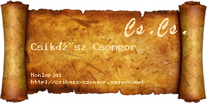 Csikász Csongor névjegykártya