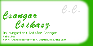 csongor csikasz business card